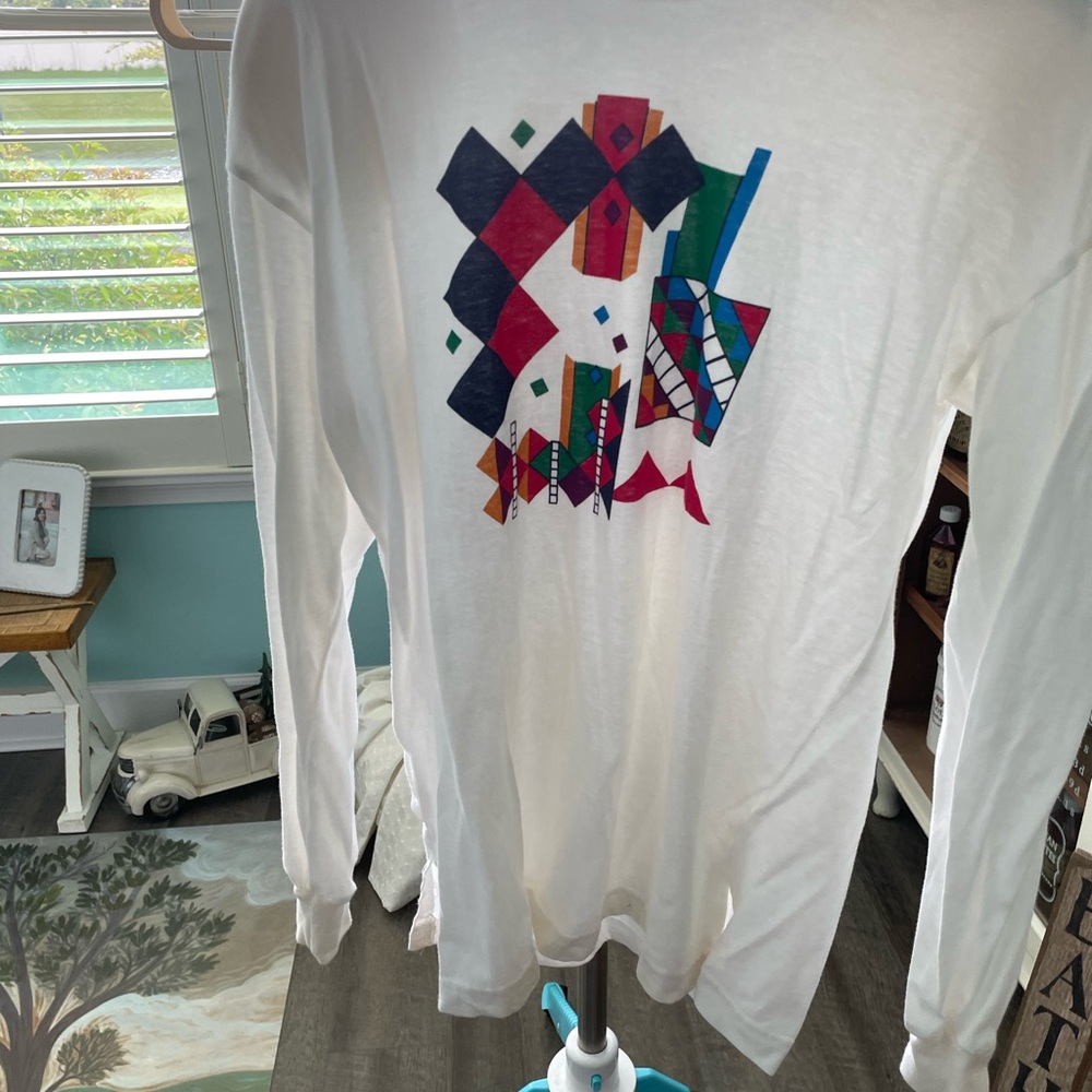 Geometric Patterned White Top - image 5